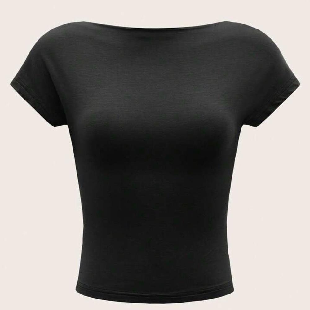 Classic Black Women's Backless Top